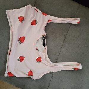 SHEIN Pink Top with Strawberry Design